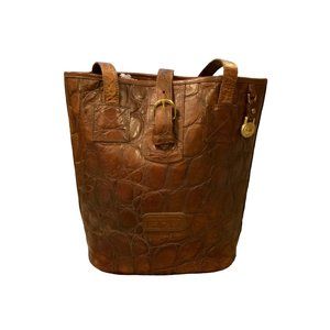 Dooney & Bourke Croc Design Bucket Purse /Tote